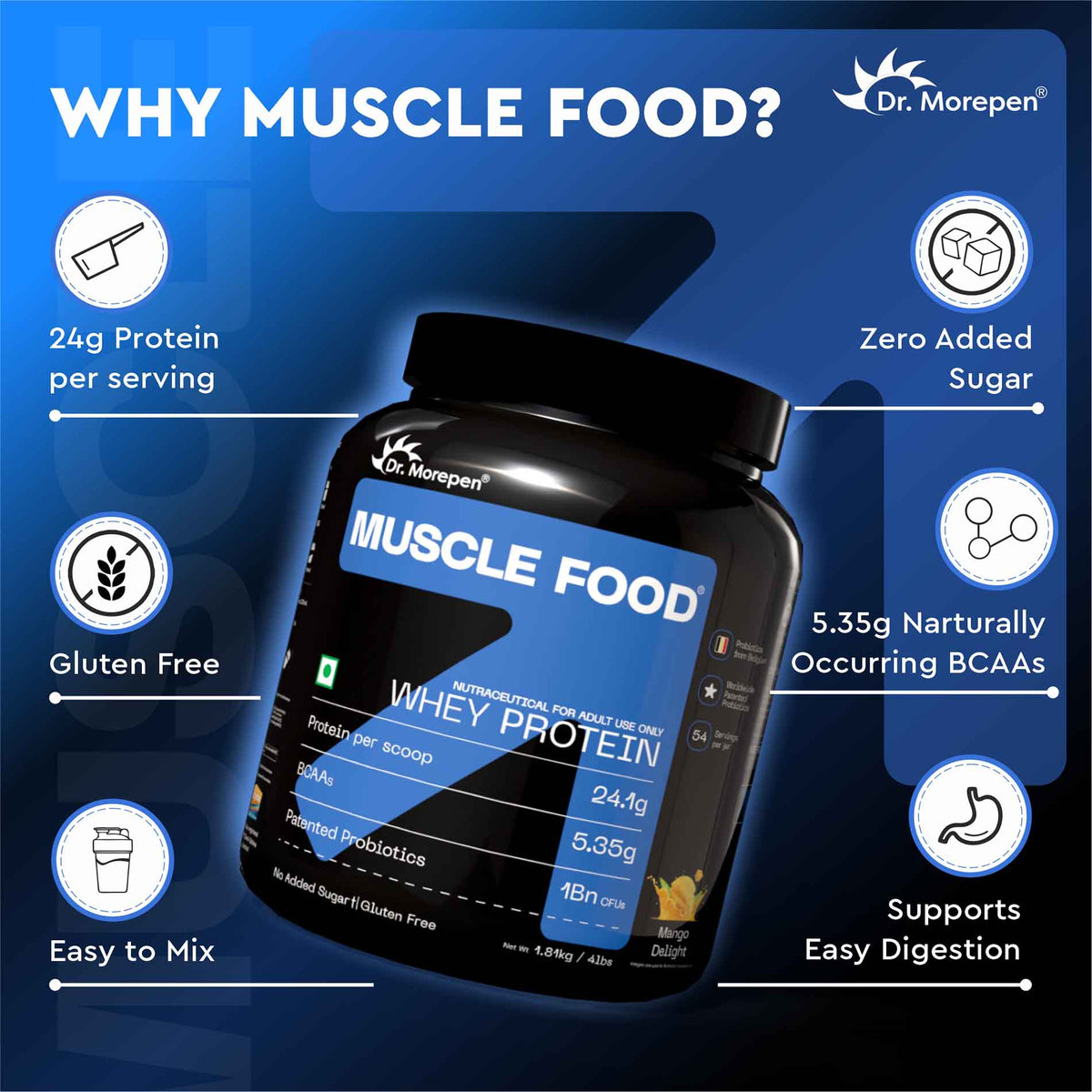 Muscle Food Whey Protein Mango Delight