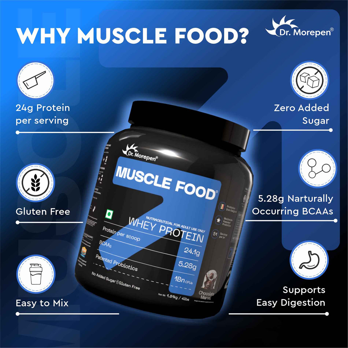 Muscle Food Whey Protein Chocolate marvel