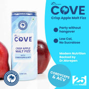Cove Crisp Apple Malt Fizz  with Cordyceps & ACV  low cal