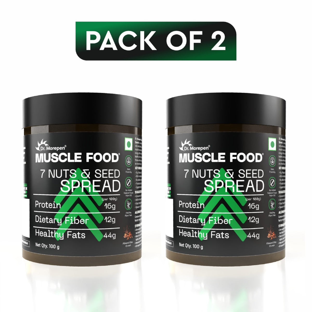 Muscle Food 7 Nuts & Seed Spread Pack of 2